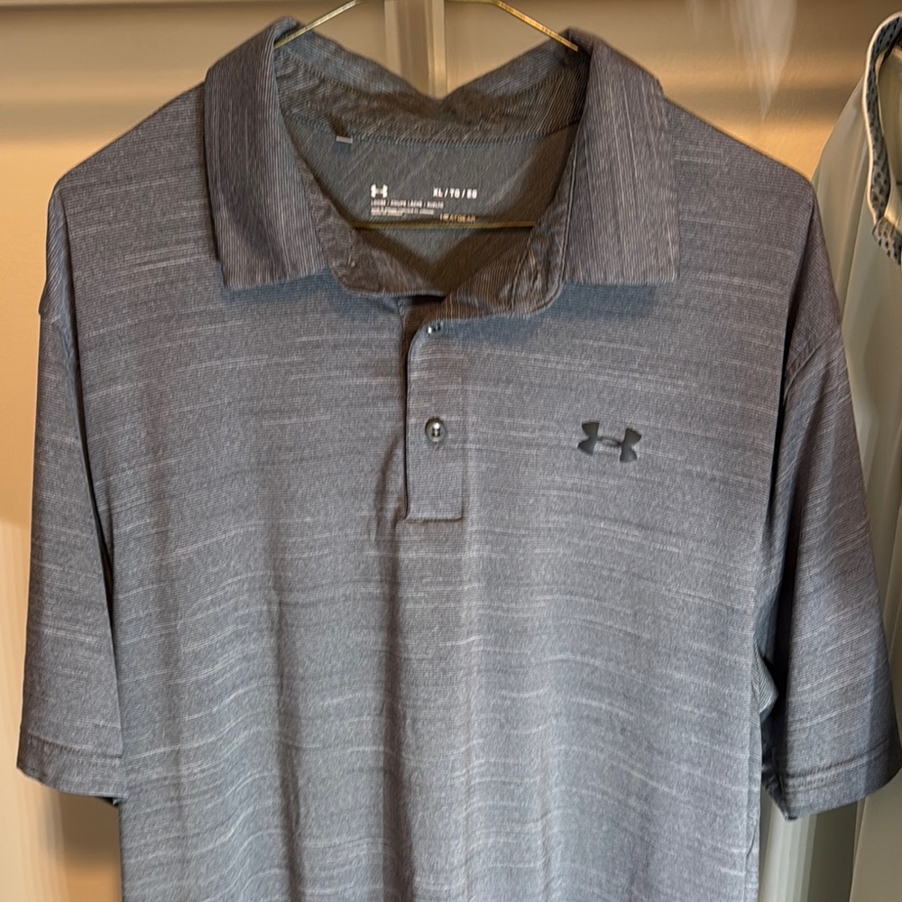 Under Armour Men's Gray Polo Shirt Size XL Golf